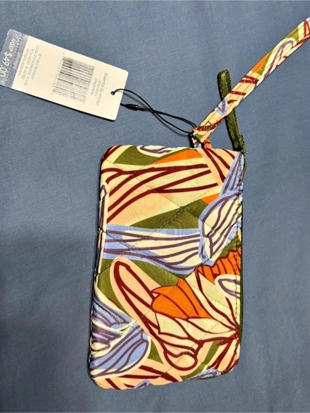 Vera Bradley Essential Zip ID Wristlet Multicolor & Orange
